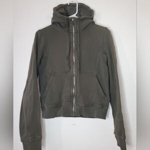 Lululemon Cotton Full Zip Hoodie Size Womens 6 Green